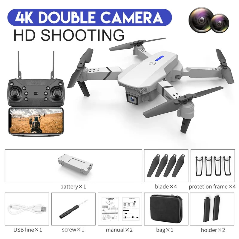 E88 ProIntelligent Opvouwbare  - Drone Camera 4K recensie en prijs